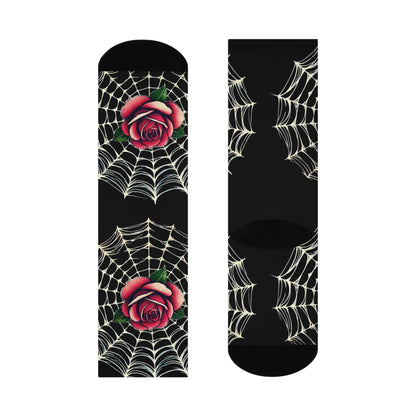 "Wrapped in Your Web" Cushioned Crew Socks