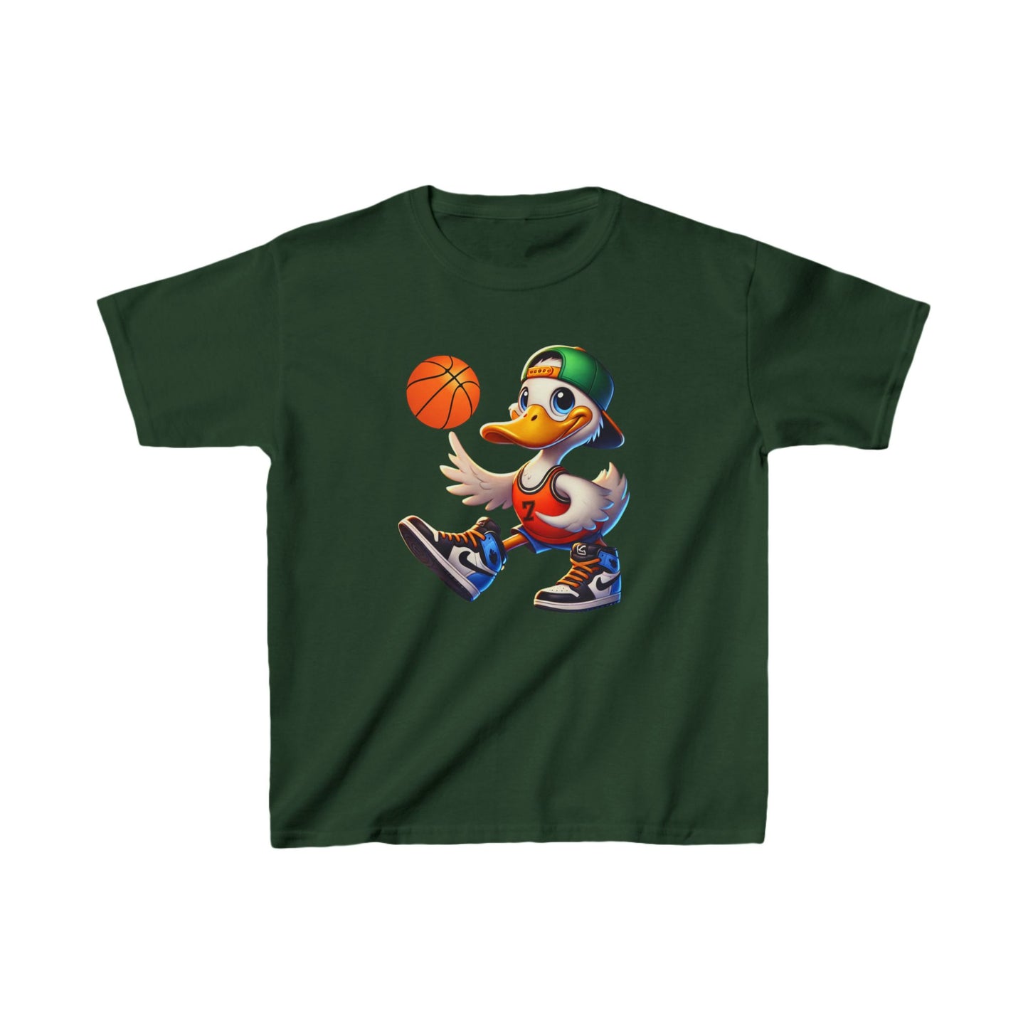 Boys Basketball Goose Heavy Cotton™ Tee