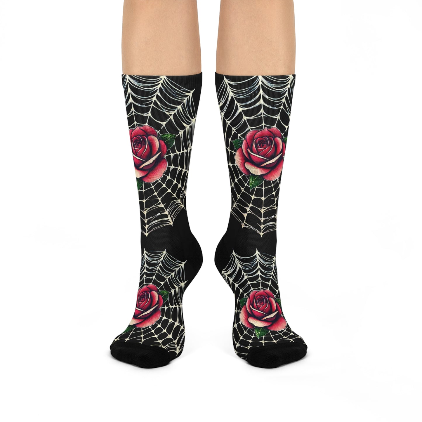 "Wrapped in Your Web" Cushioned Crew Socks