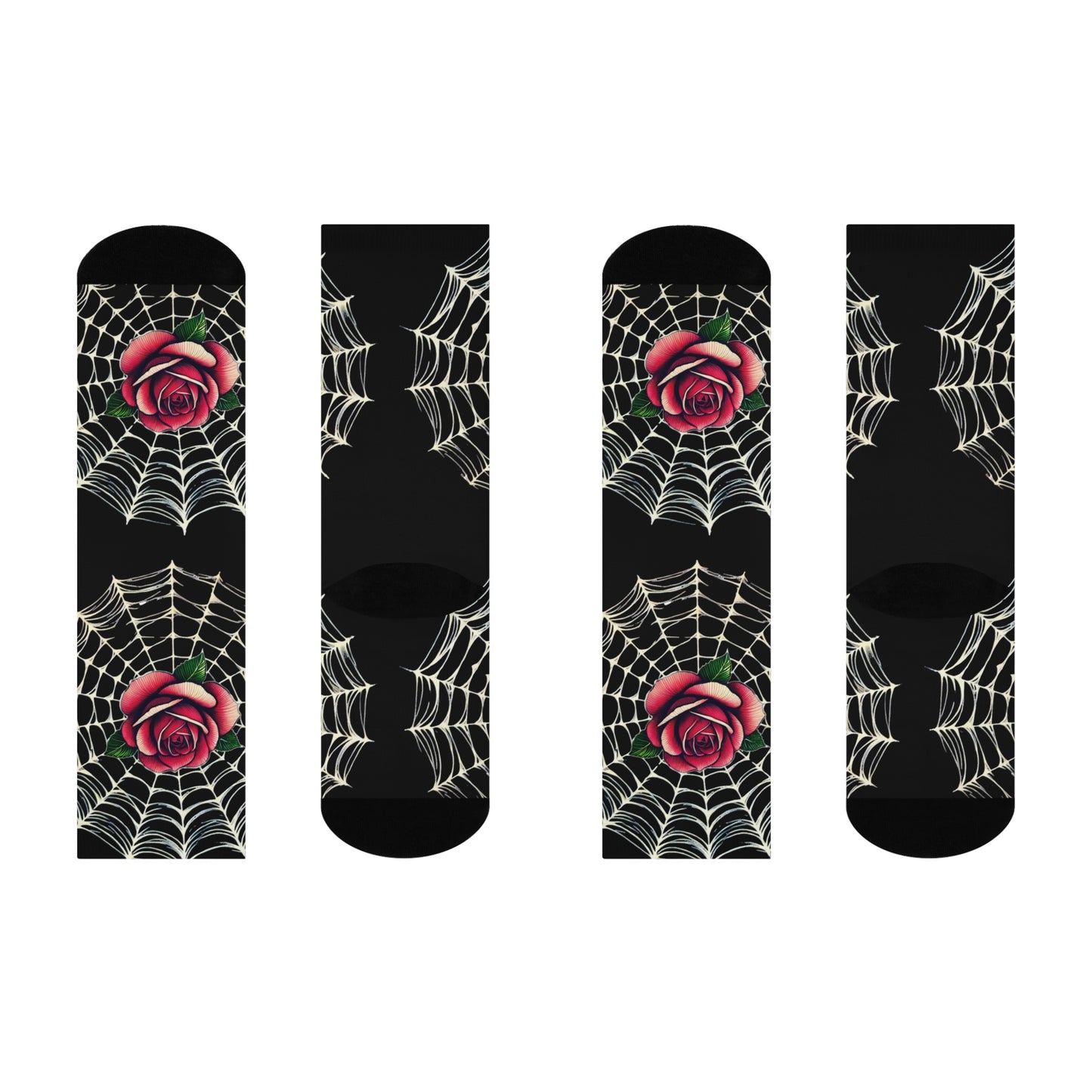 "Wrapped in Your Web" Cushioned Crew Socks