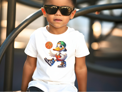 Boys Basketball Goose Heavy Cotton™ Tee